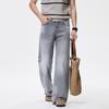 New American retro A-shaped jeans, old washed micro-pull pants, loose and versatile commuting and thin