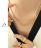 Gold-Plated Minimalist Snake Bone Chain Necklace - Hot-Selling European & American Jewelry