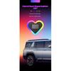 Car Heart-shaped Lights Solar-powered Decorative Lights Colorful LED Warning Lights Triangular Window and Rear Window Decorat