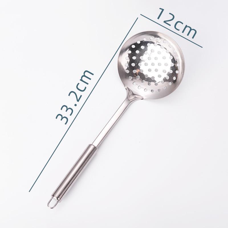 Stainless Steel Slotted Skimmer Ladle for Frying and Straining Noodles and Dumplings