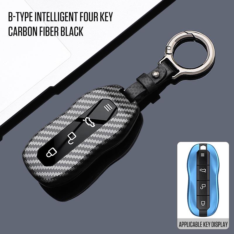 Xiaomi SU7 Ultra Second Gen Carbon Fiber Car Key Case with Card Holder & Buckle