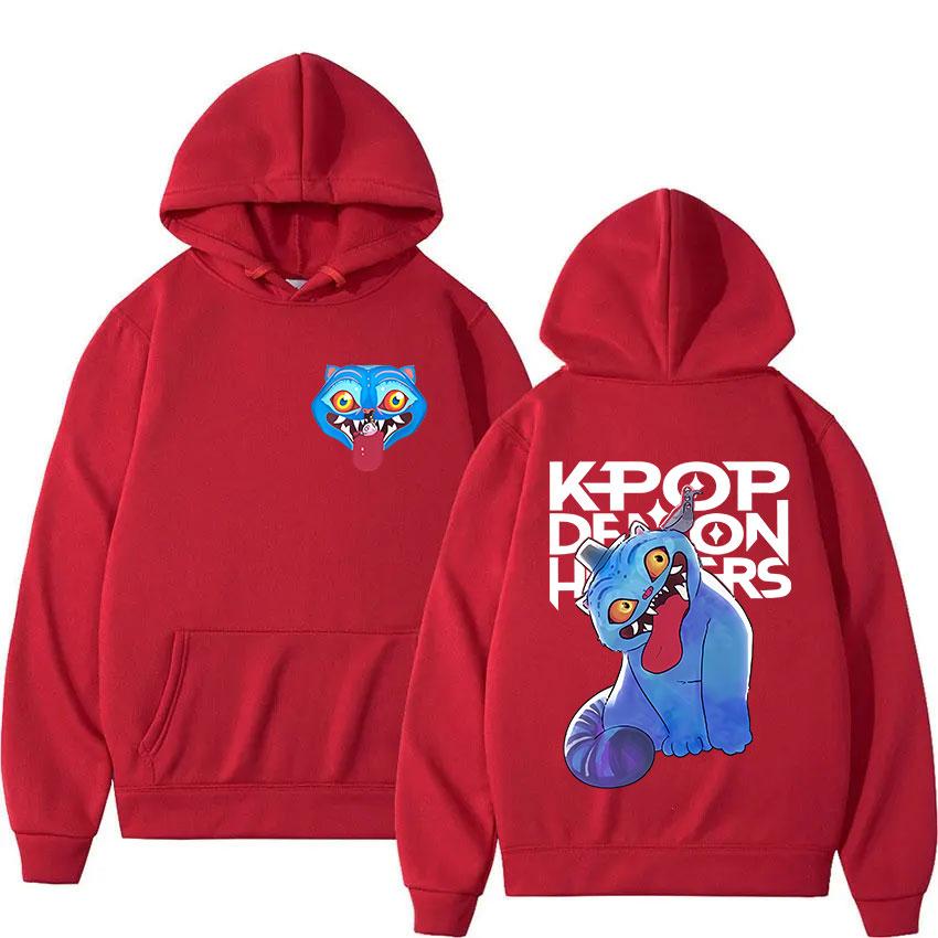 Cartoon K-pop Demon Hunters Graphic Print Hoodies Men Women Clothing Fleece Sweatshirt Fall Winter Long Sleeve Loose Pullover