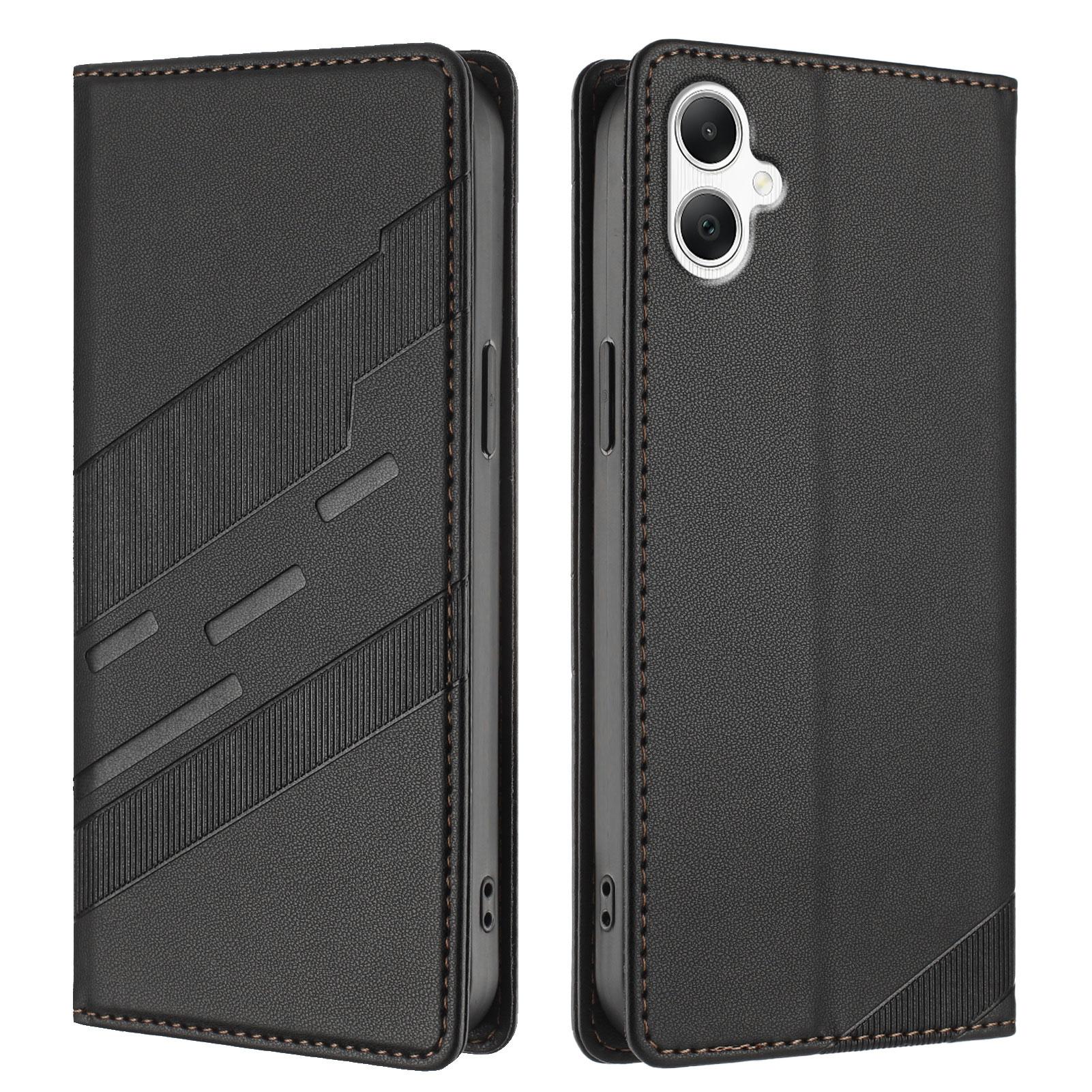 

For Samsung Galaxy A06 4G Phone Cases Punk Style Imprinted Wallet Stand Leather Cover H