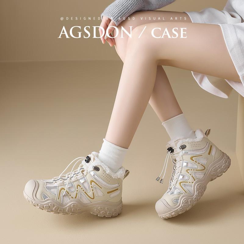 Augustine Outdoor Hiking Hiking Shoes Women's 2025 New Winter Velvet Cotton Shoes Sports and Leisure Dad Shoes