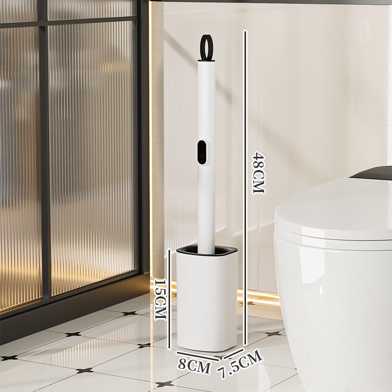 2025 Long-Handled Silicone Toilet Brush for Effective Bathroom Cleaning