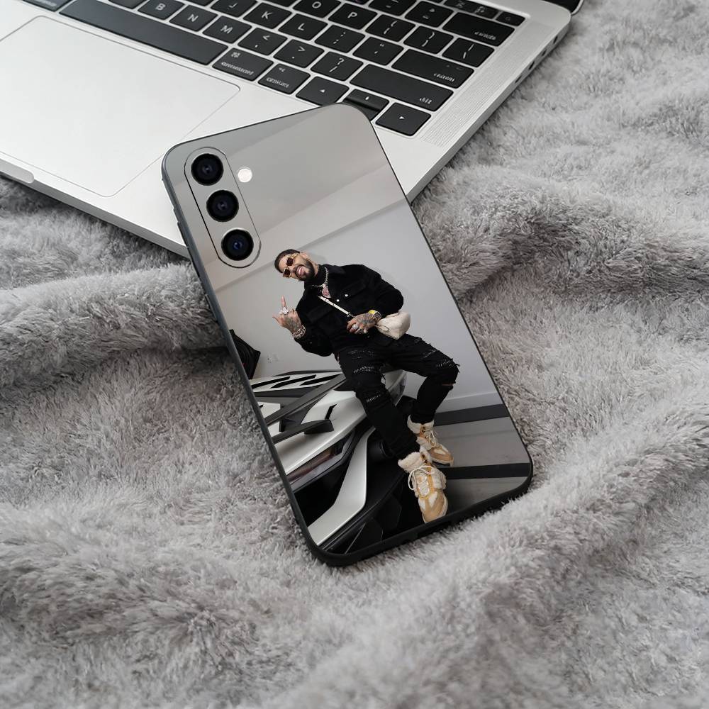 Latin Trap- A-Anuel- A-A Soft Silicone phone Case for Samsung Galaxy A73/A71/A72/A70/A53/A52/A51 - Black
