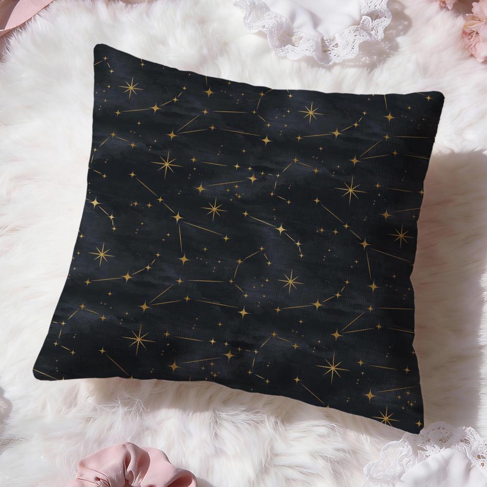 Constellation Pattern Cushion Cover Premium Comfort Reversible Pillow Cove Two in One Design for Any Room Car Interior