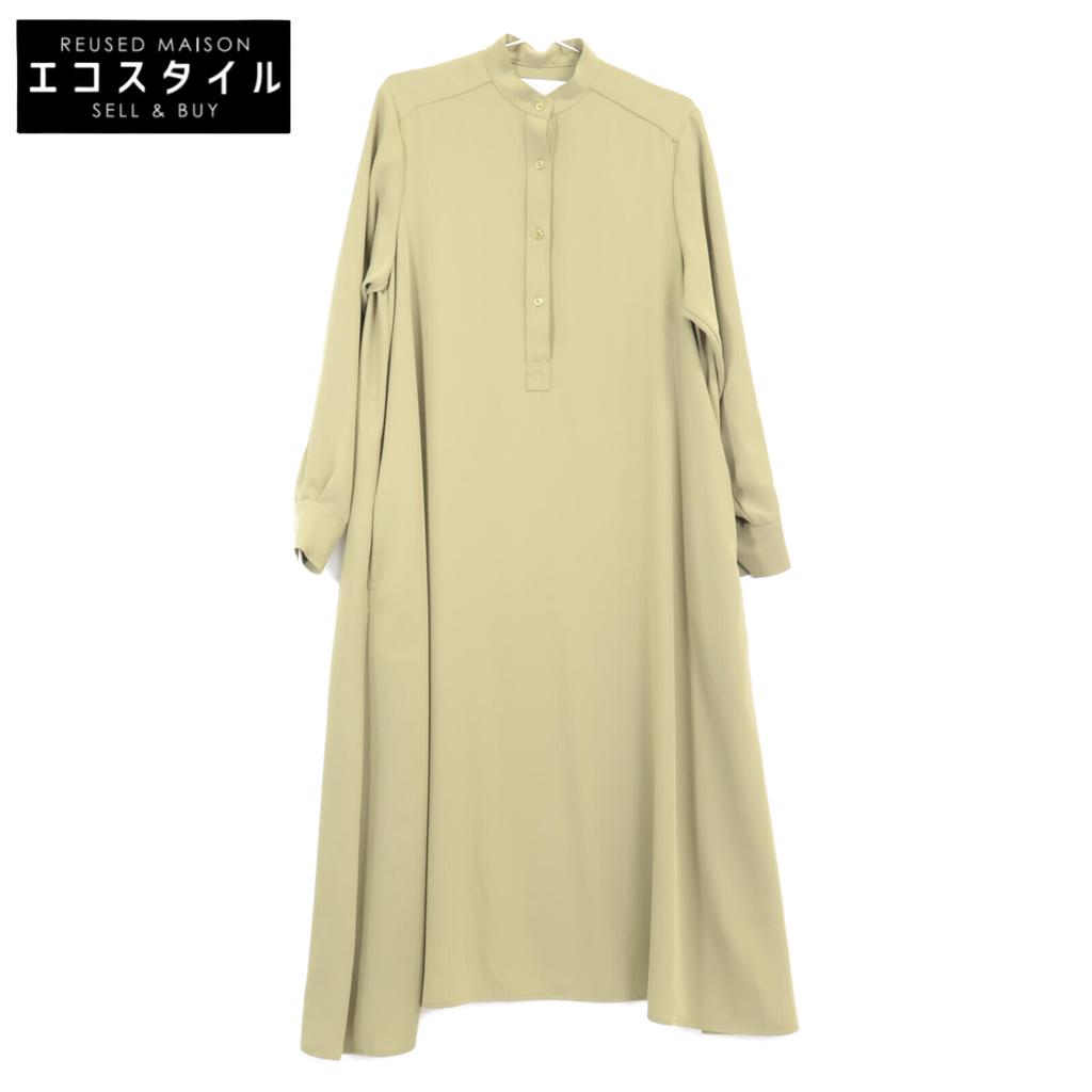 Graphpaper GL193-60035B Band Collar Dress Dress 00 khakiUsed