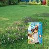 Welcome Summer Gnomes Garden Flag 12x18 Double Sided Vertical Outdoor Flag for Farmhouse Decoration Yard Lawn Garden Banner