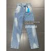 South Korea Single Ad **Exquisite and Easy To Wear High Waist Highlight Graffiti Denim Blue Washed Jeans Pants Same Style for Men and Women