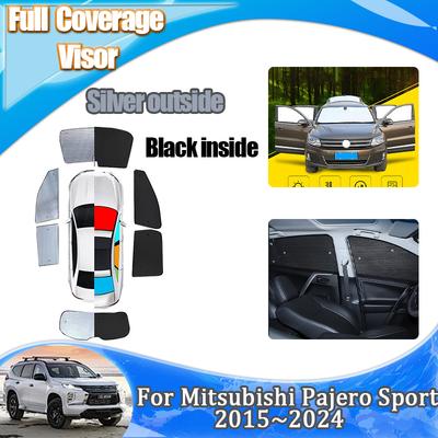 For Mitsubishi Pajero Sport Accessories KR KS QE QF 2015~2024 Sunshade Thermal Ulation Sun Visor Anti-UV Car Accessories