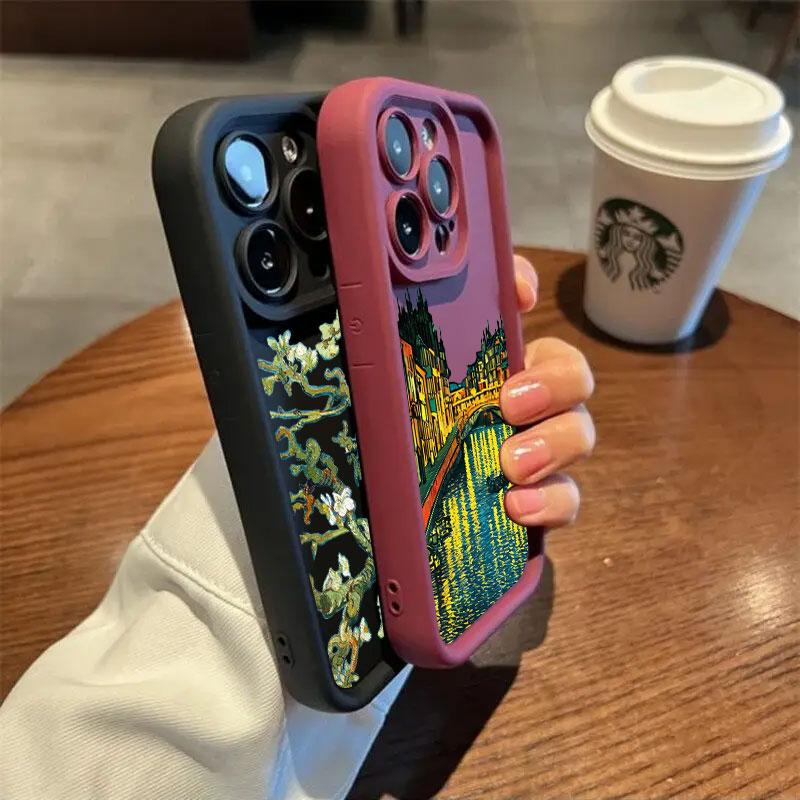 Phone Case For Samsung S26 S25 S24 S23 S21 S20 Ultra Van Gogh Wheatfield Cypresses Painting For Galaxy S25 S24 FE S26 Plus Cover