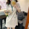 Cotton POLO collar dress contrasting color summer Korean version new sports and leisure short-sleeved T-shirt skirt children
