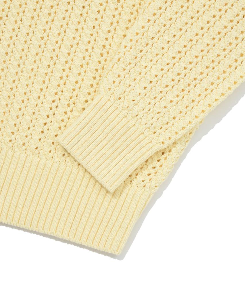 COVERNAT Authentic Crochet Collar Knit Light Yellow