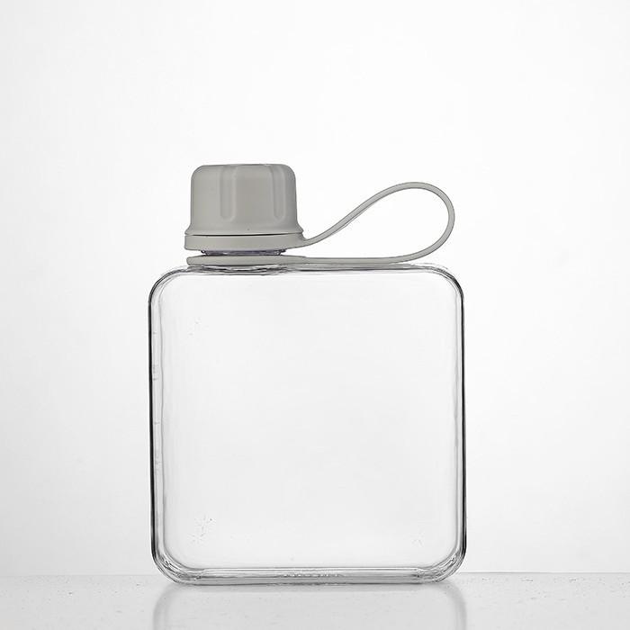 Tritan Handheld Flat Style Water Bottle - Fresh, Stylish, Portable Student Cup for Fruit Tea