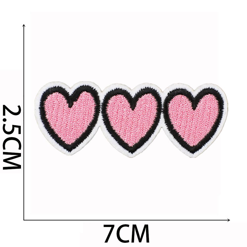 Pink Cheetah Embroidery Cloth Sticker Bag Decoration Rainbow Smiley Face Patch Sticker Butterfly Embroidery Label Mushroom Chapter Ironing