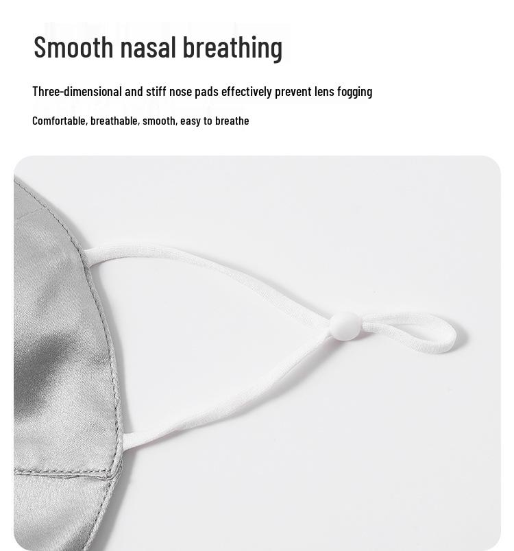 Breathable Mulberry Silk Full Face & Neck UV Protection Mask for Women - Summer Cycling Veil