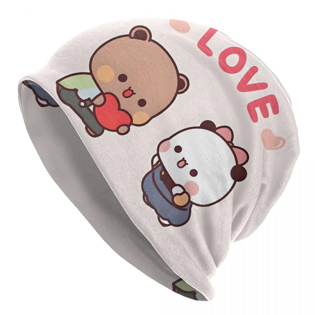 Boba Mochi Peach And Goma By Beanies Caps For Hip Hop Winter Warm Knitting Hat Adult Anime Panda Bubu Dudu Bear Bonnet Hats