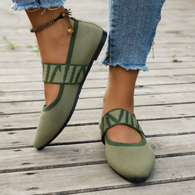 

Flat bottom pointed ballet single shoes soft sole wool knitted maternity shoes boat shoes casual comfortable sleeve women s shoes 36 чорний