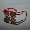 KAMMPT Round Sunglasses New Fashion Punk Funny Gradient Casual Sun Glasses Trendy Chic Brand Design Patchwork Decor Shades