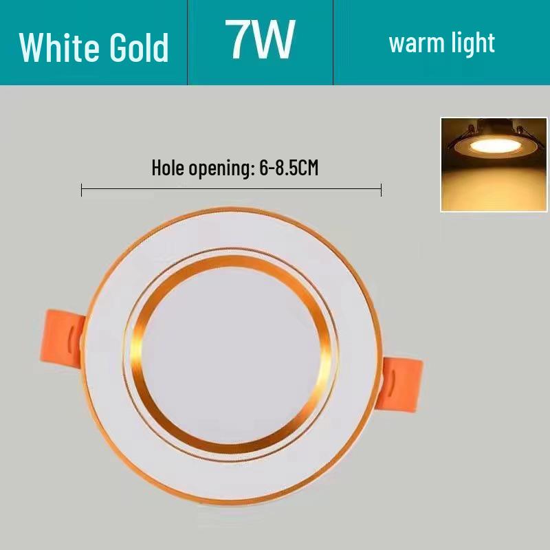 5W Dimmable Ceiling Downlight with 3-Color Settings