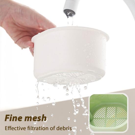 2Pcs Drain Baskets High-Efficiency Filter Easy to Install Automatic Dumping Sink Strainer Baskets Kitchen Trash Catcher