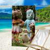 Ultra-Soft Beach Towel with In the Night Garden Theme,Ideal for Pool - Camping, Diving - Perfect Travel Essential, Vibrant Beach Towel.