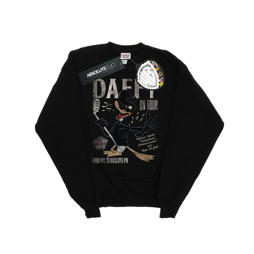 Looney Tunes Mens Daffy Duck Concert Sweatshirt