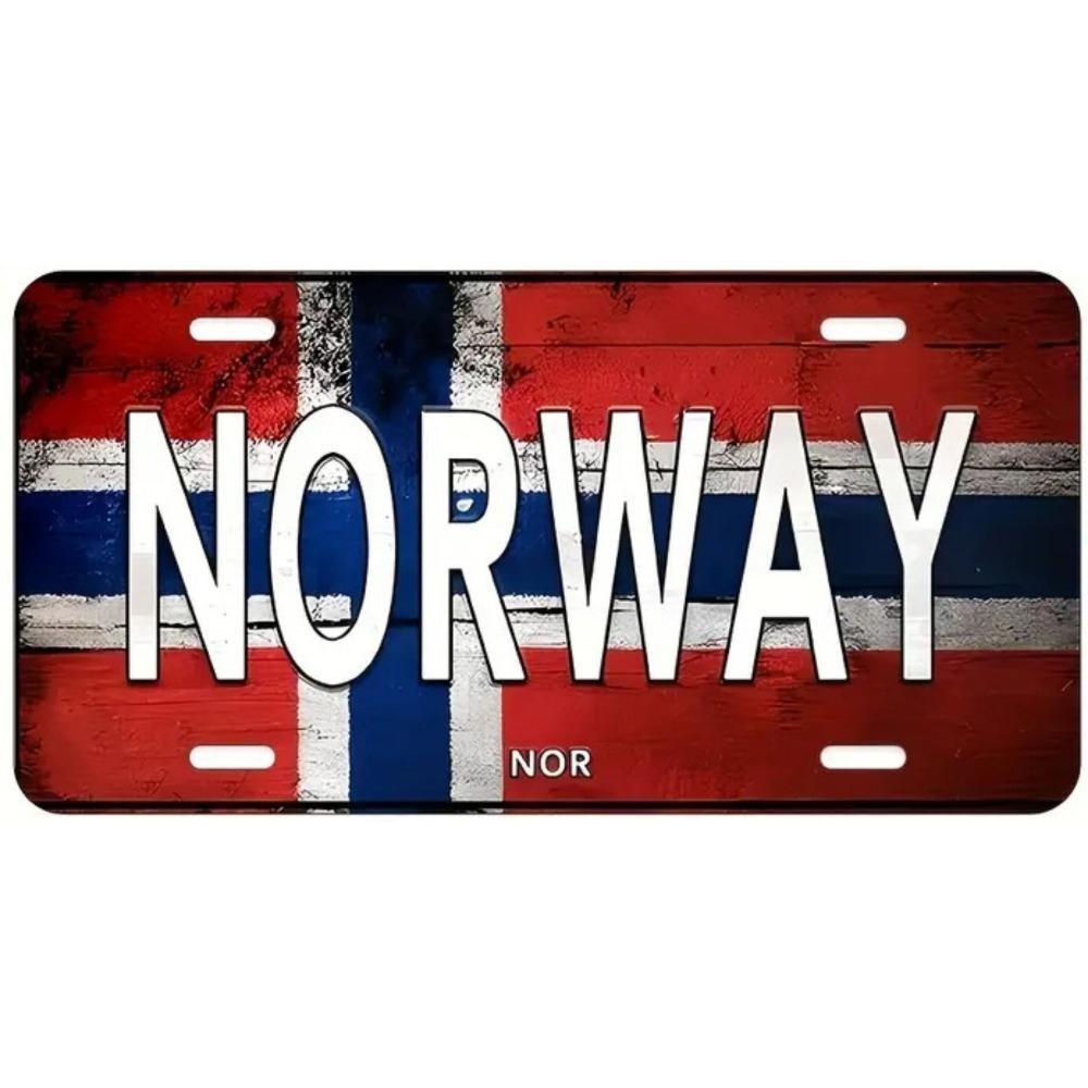 Souvenir Number for the Car , Car Number Plate for Interior Decoration, Metal, 15x30 Cm