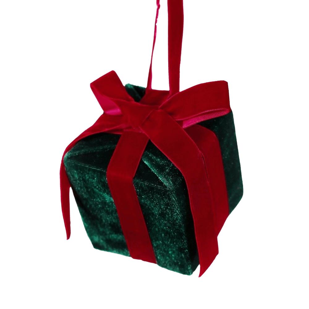 Bow Christmas Tree Decoration Velvet Gift Box Pendant Scene Setup Desktop Ornaments Gift