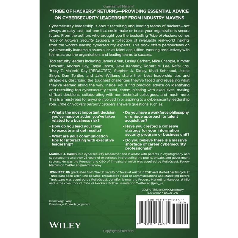 Tribe of Hackers Security Leaders: Tribal Knowledge from the Best In Cybersecurity Leadership