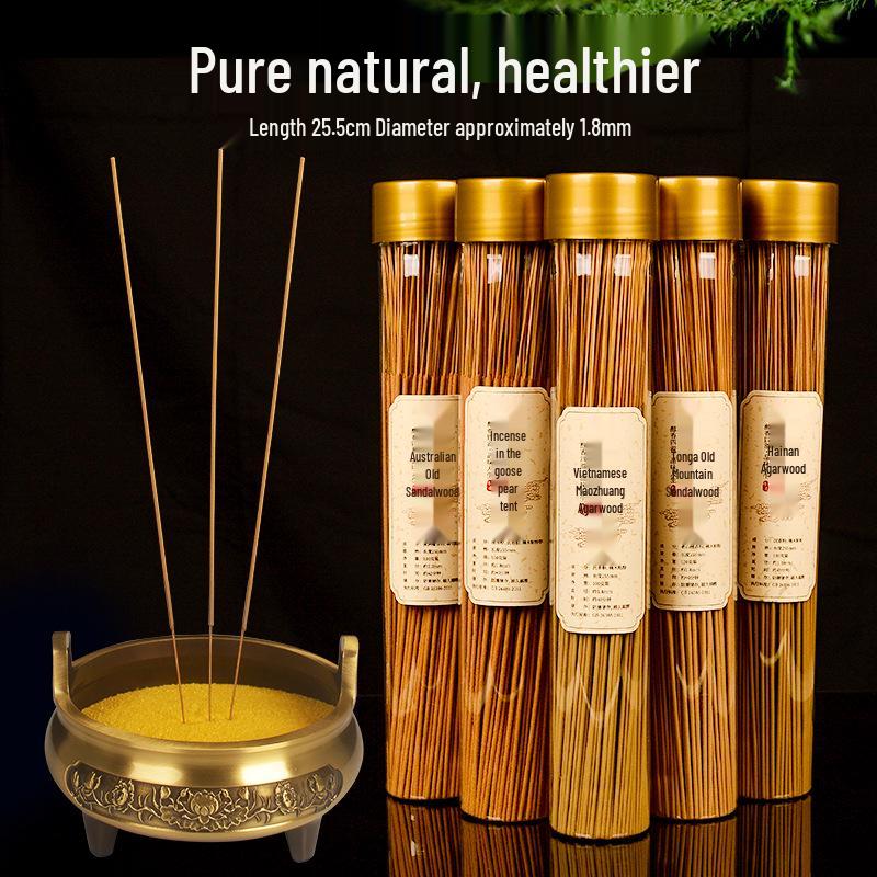 Sandalwood & Agarwood Incense Sticks: Guanyin, God of Wealth, Dragon Blood Resin for Home & Buddhist Offerings Hui an Agarwood Bag (100g/approx. 260 sticks)