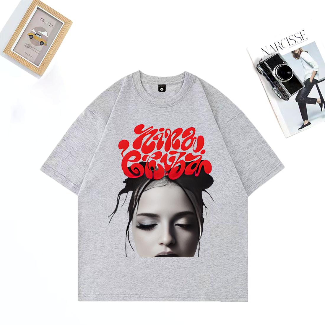 

Nina Chuba Fashion Classic T Shirt 2025 Men Women Vintage Summer Cotton T-shirts Hip Hop Plus Size Tops Short Sleeve Clothes S