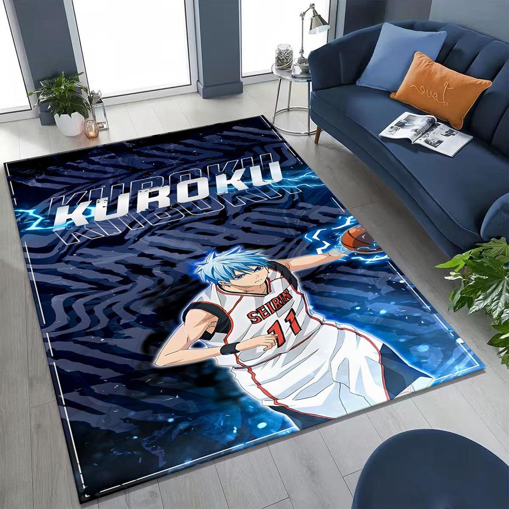 Anime Kuroko's Basketball Cartoon Art Carpet Rug for Bedroom Living Room Sofa Home Doormat Decor,Large Kid Non-slip Floor Mat
