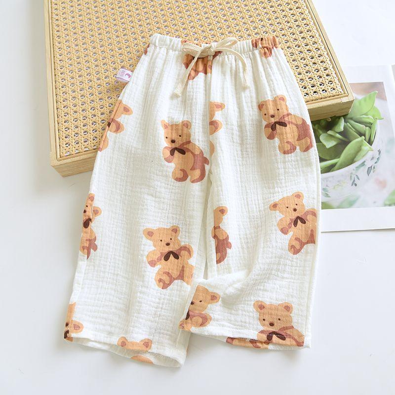New Children's Summer Thin Cotton Gauze Sleeping Pants Children's Pants Home Mosquito Repellent Pants