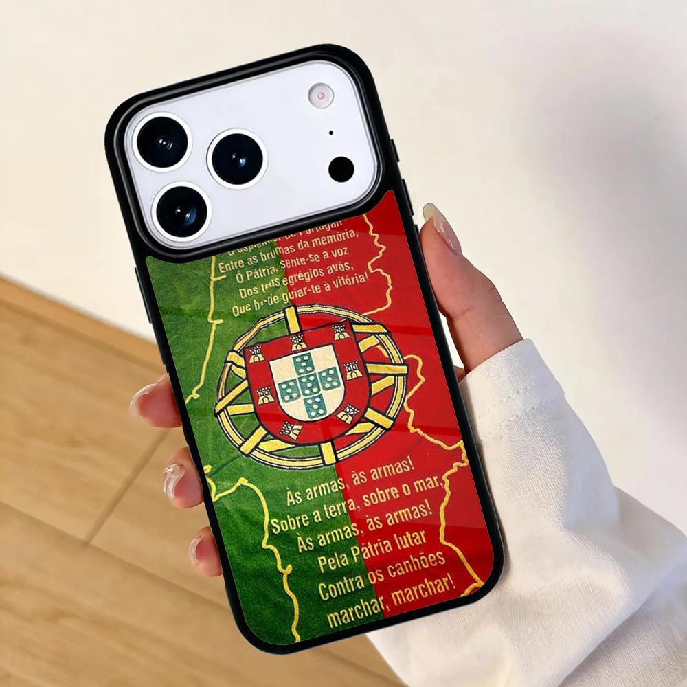 Portugal Nationalflagge Handyhülle für IPhone 17 AIR 16pro Max 15 14 13 12 11 Bumper Cover