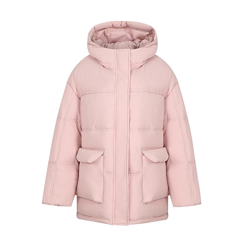 2025 Winter Cotton-padded Clothes Women's Thickened Hooded Loose Hooded Korean Version Bread Clothes Small Cotton-padded Jackets Foreign Trade