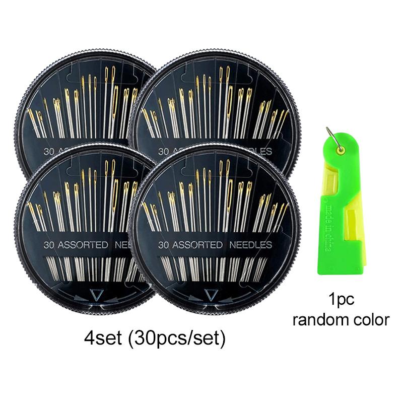 Sewing Needles Pins with Threading Tool Needlework Home Stainless Steel DIY Crafts Household Handmade Sewing Accessories TMZ