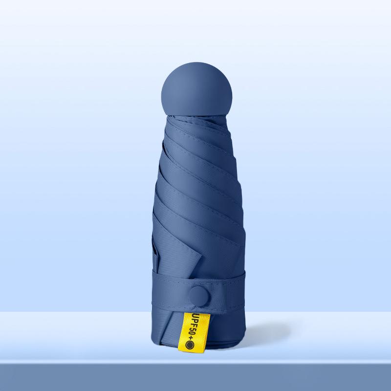 50% Off Mini Portable Capsule Umbrella - Ladies' Gift, Custom Print, Black Glue Sunshade Parasol