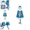 Gawr Gura Cosplay Costume Featuring Shark-themed Design For Halloween Parties