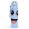 1PC Cute Smiley Tongue Face Print 750ml Color Plastic Sports Water Bottle Leakproof Flip Straw Lid Suitable for Sports Office Home Use