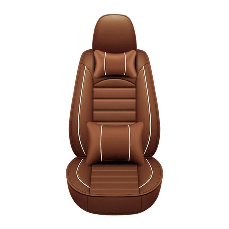 All-Season Leather Car Seat Cover - Full Coverage for Five Seats