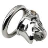 CB Chastity Lock for Men Stainless Steel Leopard Head Penis Cage Adult Sex Toy Cock Cage Cockring BDSM Slave Fetish Scrotum