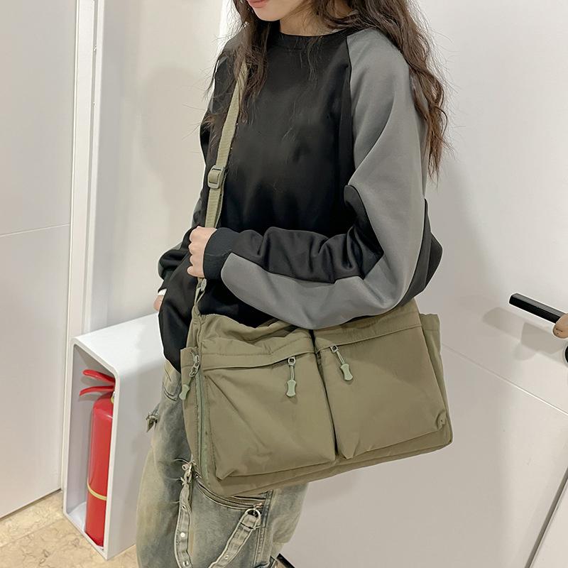 Casual Multi-Pocket Messenger Bags For  Nylon Shoulder Bag Large Handbags Travel Shopping Tote Purse