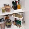 Rotate Seasoning Storage Shelf Sliding Salt Bottle Holder Convenient Spice Storage Rack  Cabinet