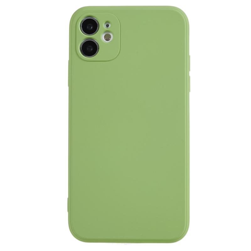 For iPhone 11 Soft TPU Rubberized Cover Fiber Lining Cushion Anti-Scratch Phone Case