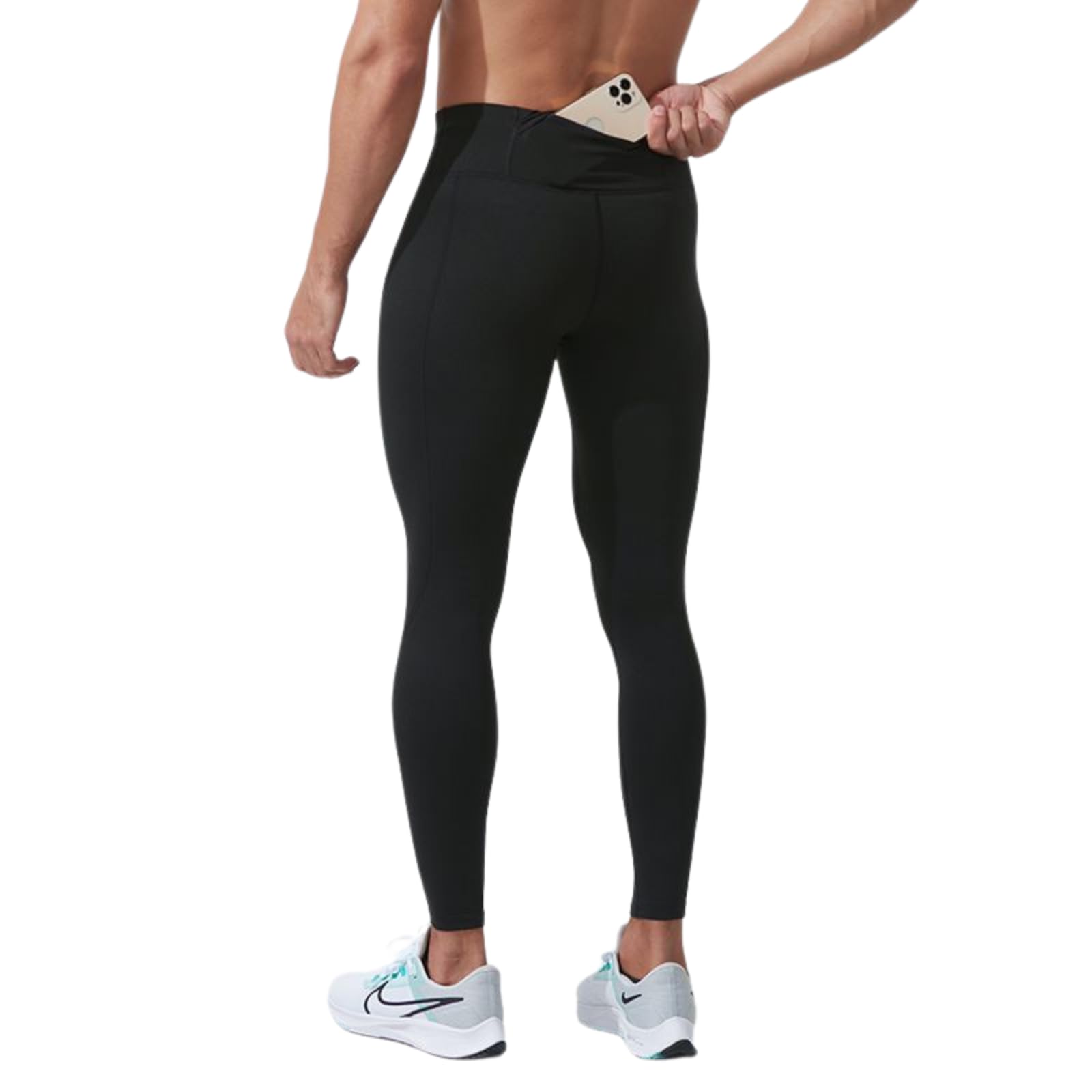 

HASECIAL Спортивные длинные компрессионные леггинсы для зимы Мужские тайтсы с флисовой подкладкой, Тайтсы, (Черный, XL) чёрный