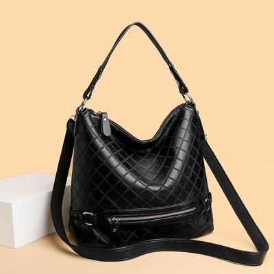 Multi-layer Soft Leather Women's Bag, Soft Leather, Wear-resistant and Water-repellent, Single-shoulder Crossbody Bag for Travel