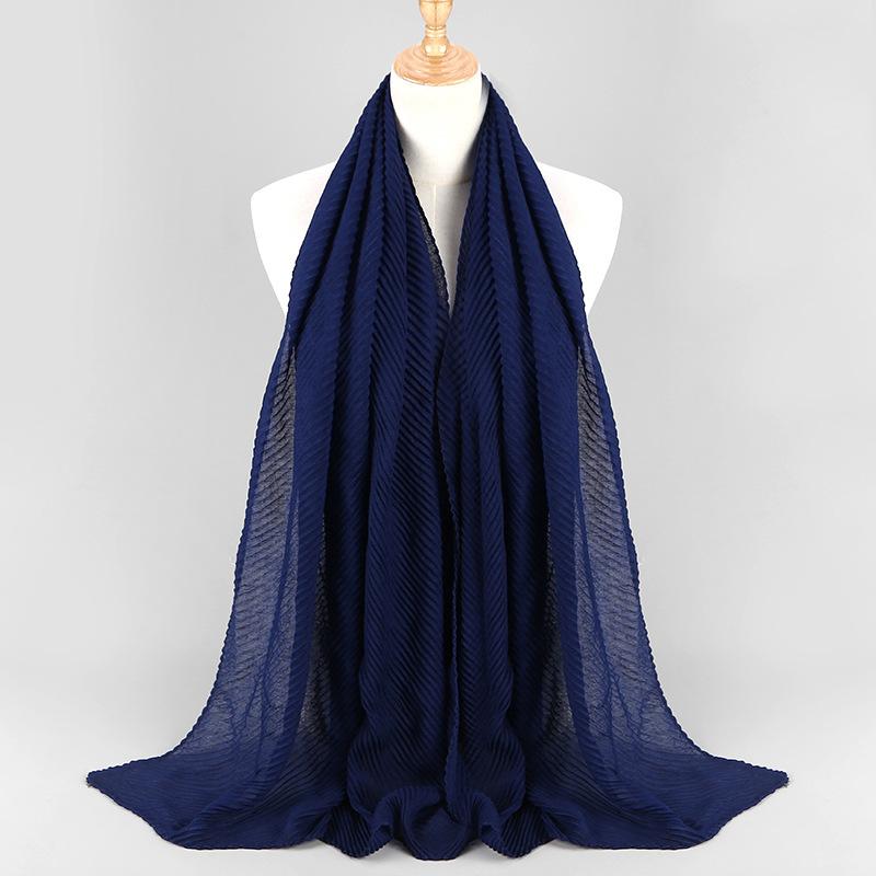 Women Plain Cotton Scarf Head Hijab Wrap Solid Full Cover-up Shawls Foulard Femme Headband Crinkle Muslim Hijabs Store 2024 NEW