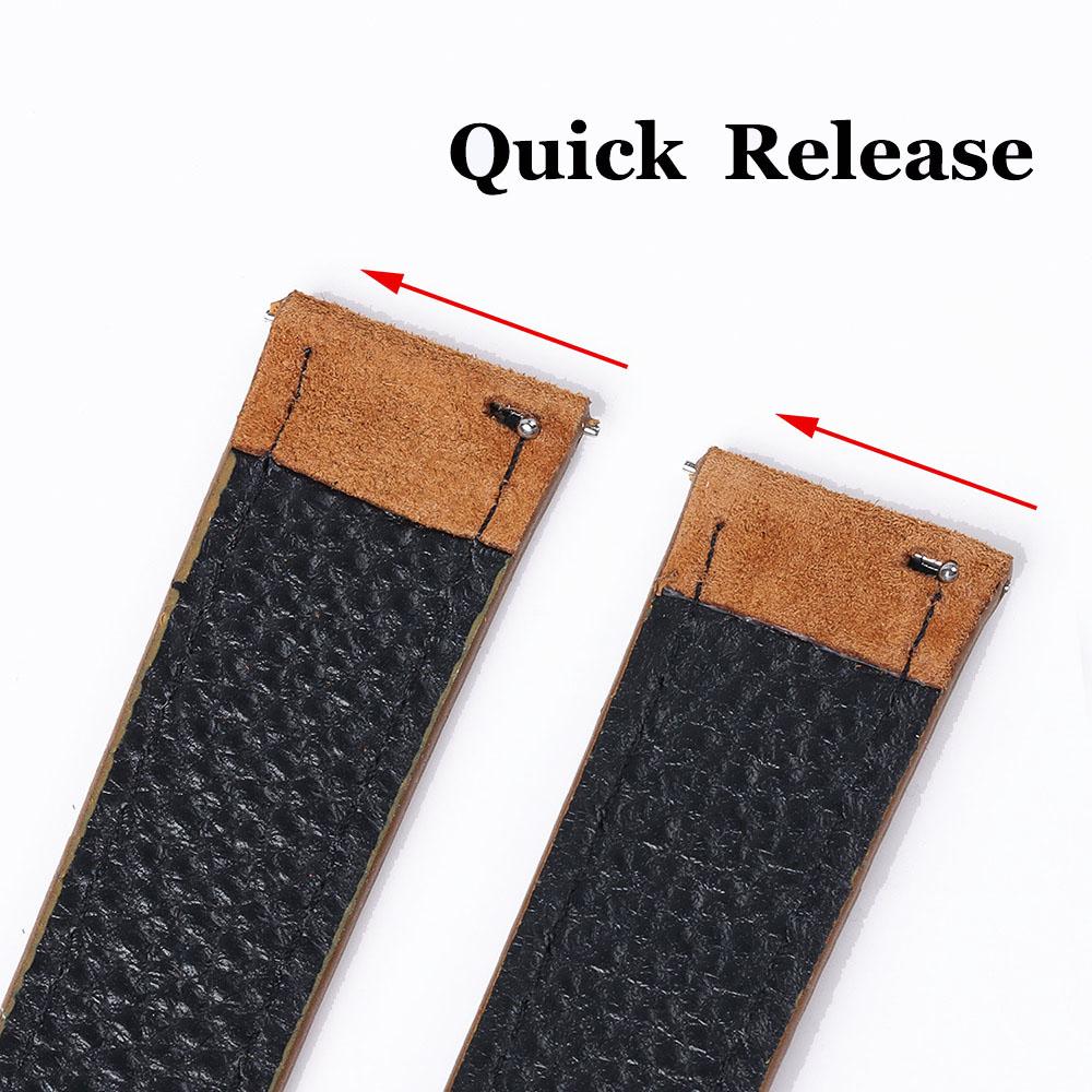 Watchband Vintage Suede Strap for Seiko Cowhide Leather Watch Band for Omega for Rolex  Stitching Bracelet Sport Quick Release Replacement
